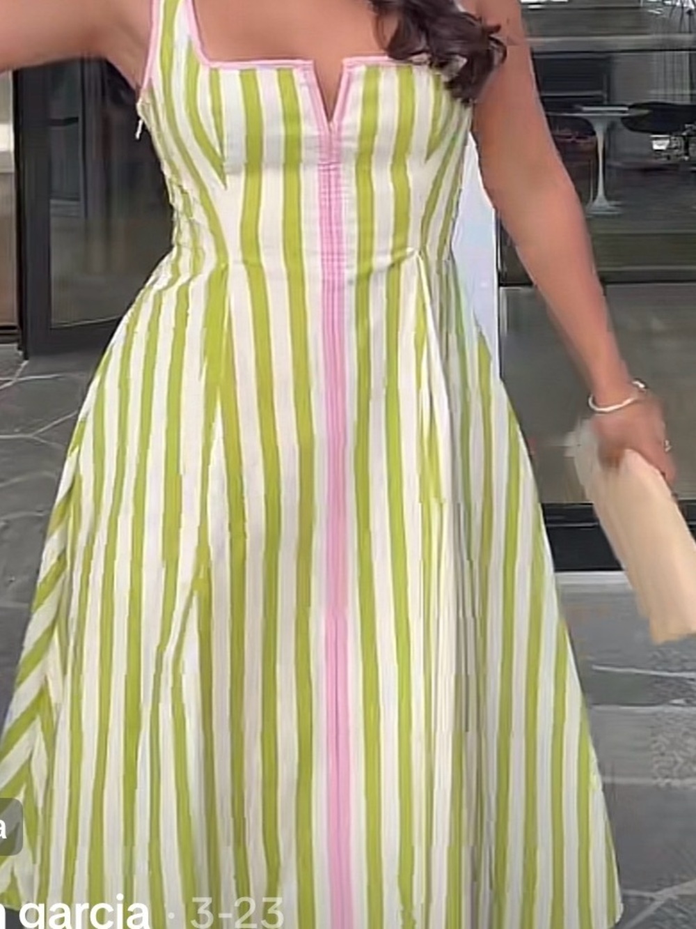 Maeve Square Neck Notched Midi Dress